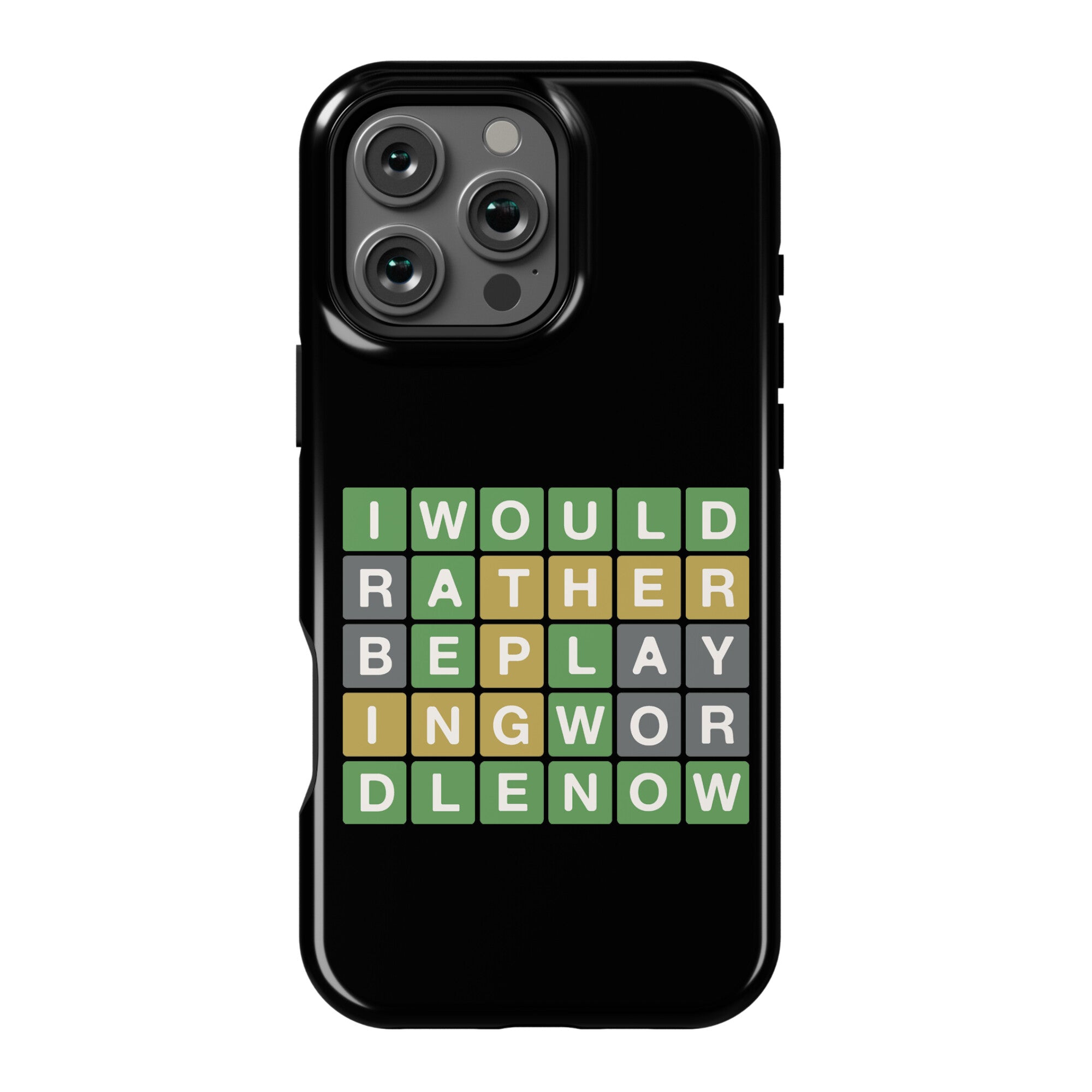 I Would Rather Be Playing Wordle Now Parody Phone Case